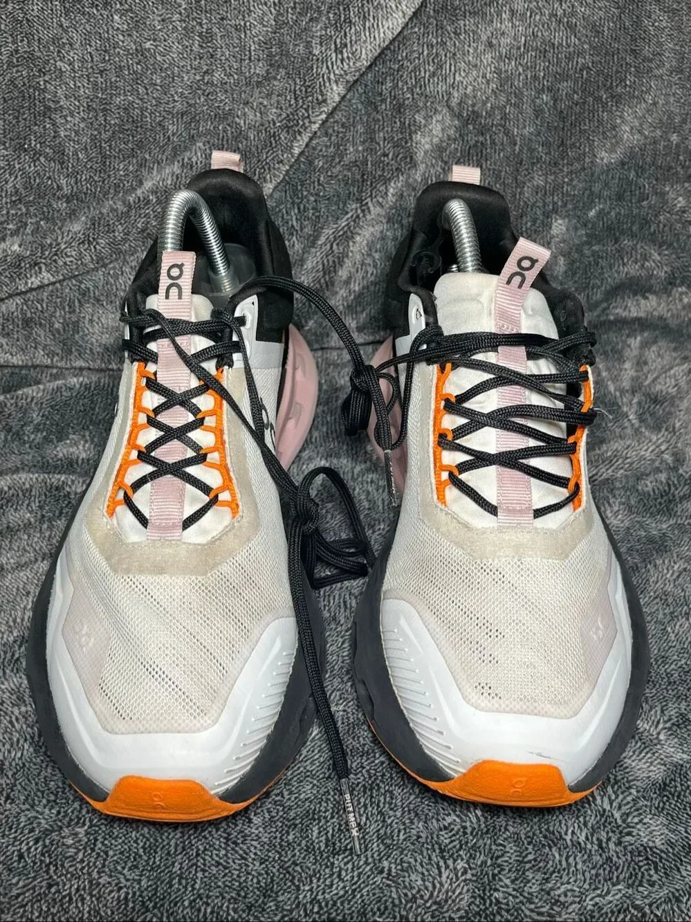 On Cloud Cloudnova X Women's 8.5 Running Shoes White Black Orange Pink 3WE304127